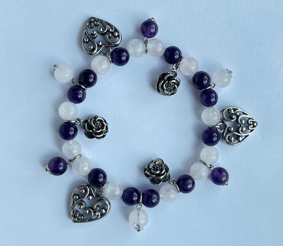 7925 Vintage Swarovski Kristallen Charm Armband 20cm