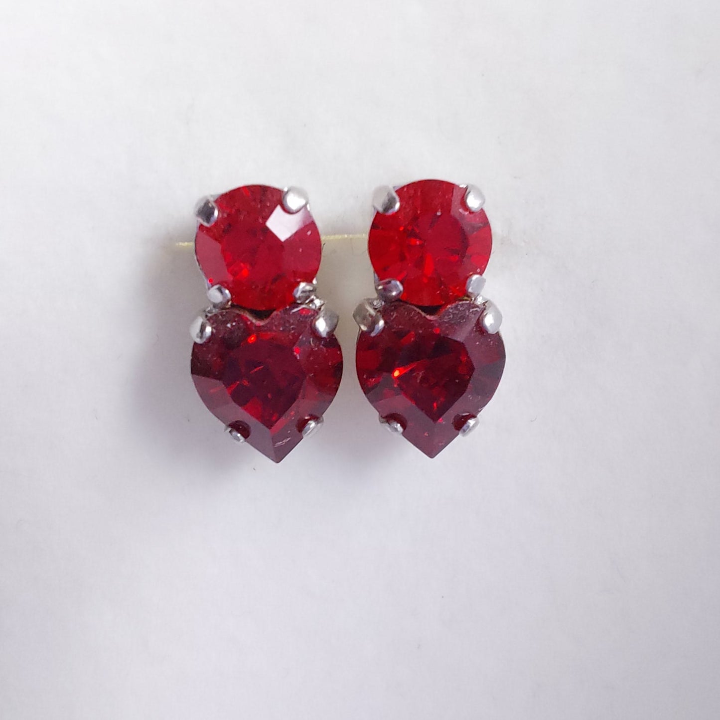 3466 Vintage-Ohrringe mit Swarovski Kristallen 15mm