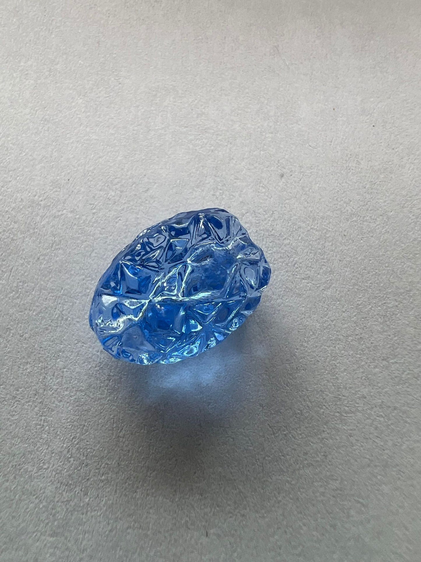 5709 Vintage Acryl Glasur Perlen Blau 13mm