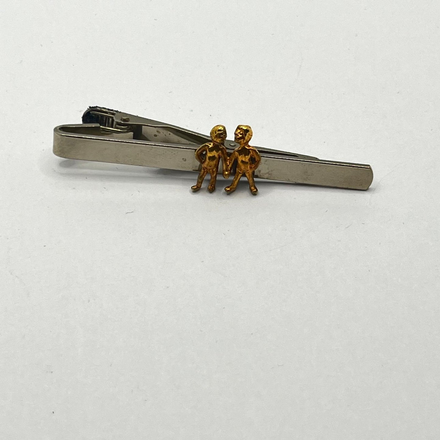 5892 Vintage Kravattenklammer Sternzeichen Zwillinge 60mm