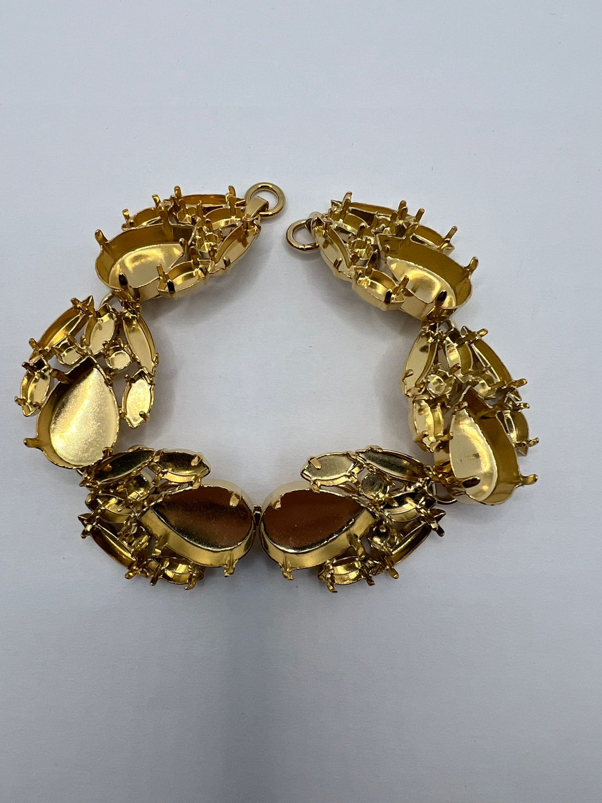 7076 Vintage leerer Armband zum Befüllen mit Swarovski Kristallen 17cm