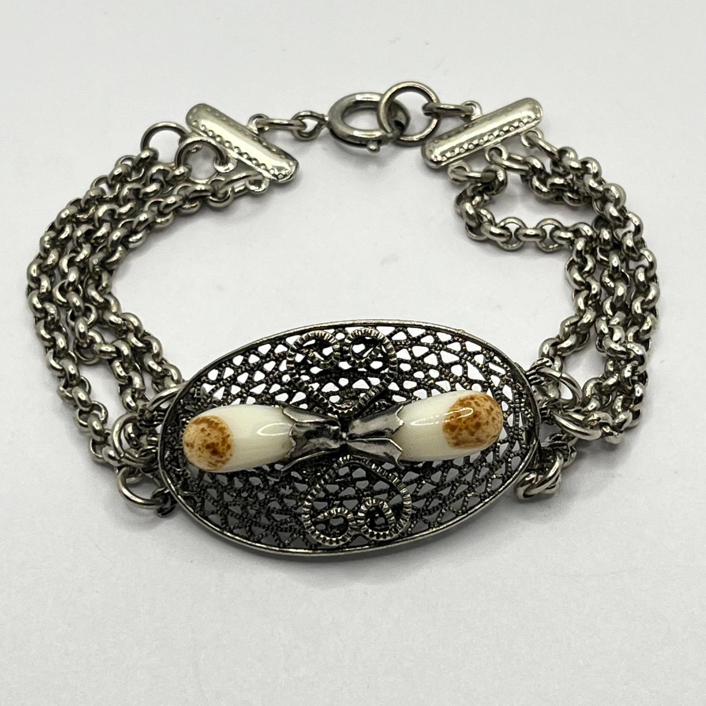 7070 Vintage Rhodium Trachtenarmband 19cm