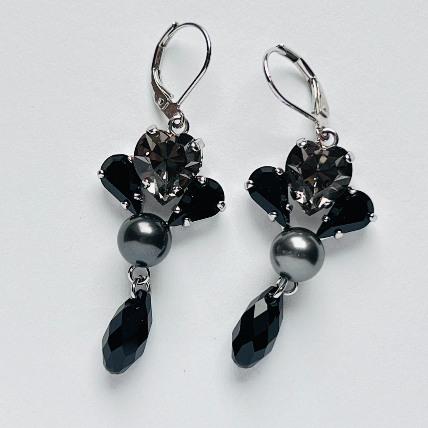 3953 Vintage Earring mit Swarovski Crystals 52mm