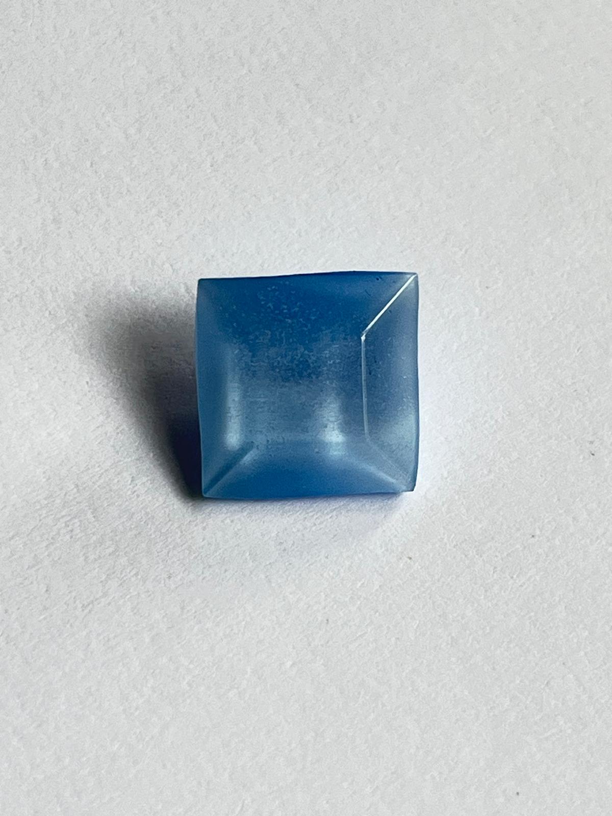 5797 Vintage Kunststoff Cube Pyramid Blue 16mm