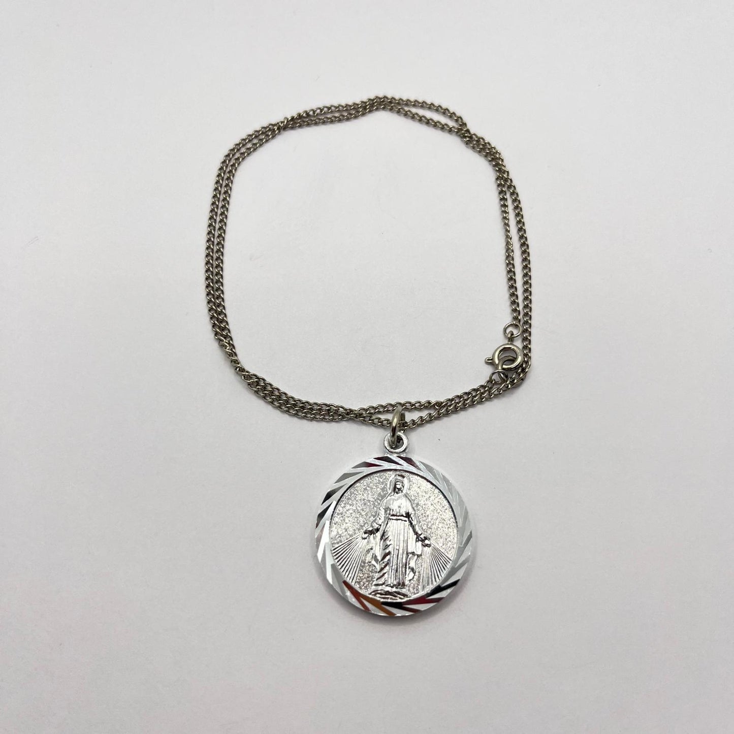 6407 Vintage Rhodium Halskette 47cm