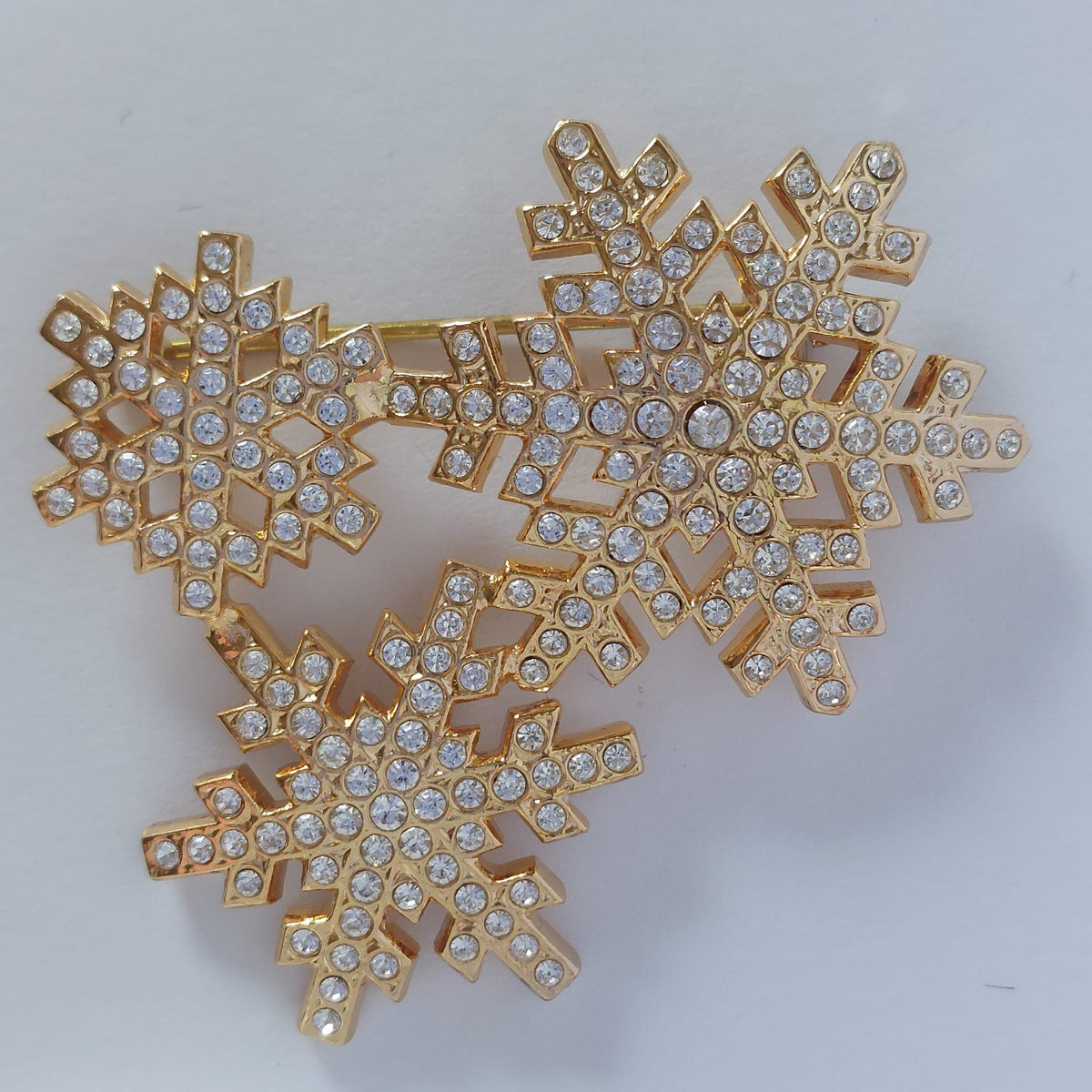 8057 Vintage Brosche mit Swarovski-Kristallen 50mm