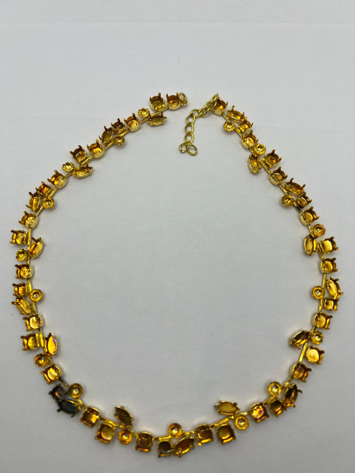 6443 Vintage leerer Halskette zum Befüllen mit Swarovski Kristallen 39cm