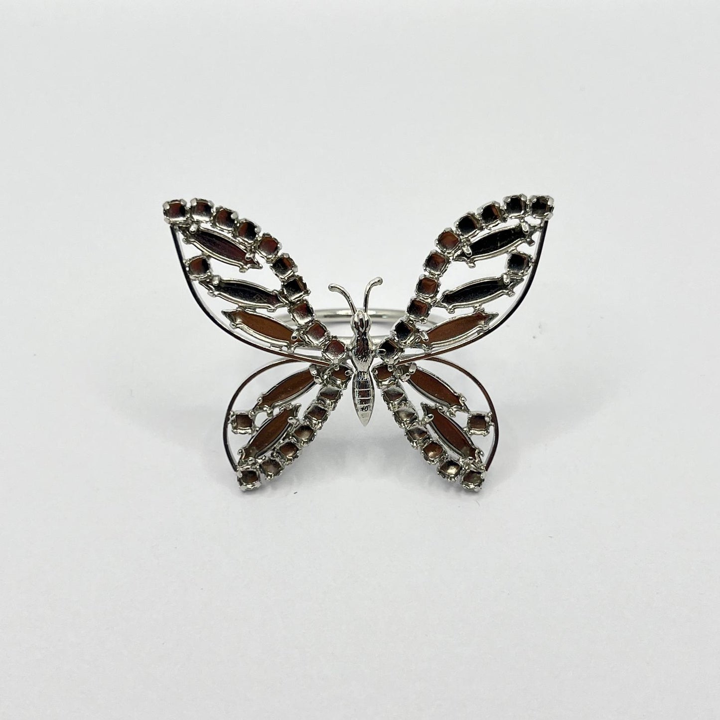 2505 Vintage leerer Schalhalter zum Befüllen mit Swarovski Kristallen 35mm