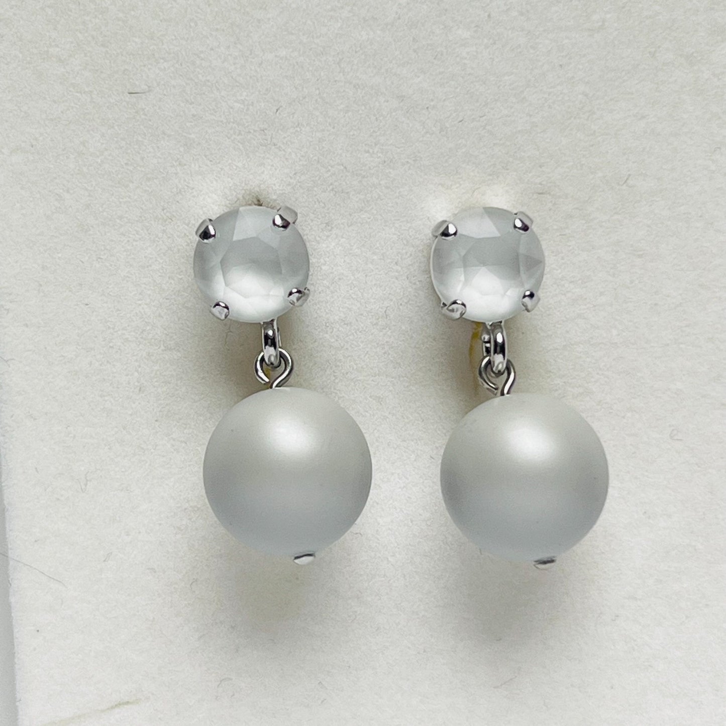 3957 Vintage Earring mit Swarovski Crystals 25mm