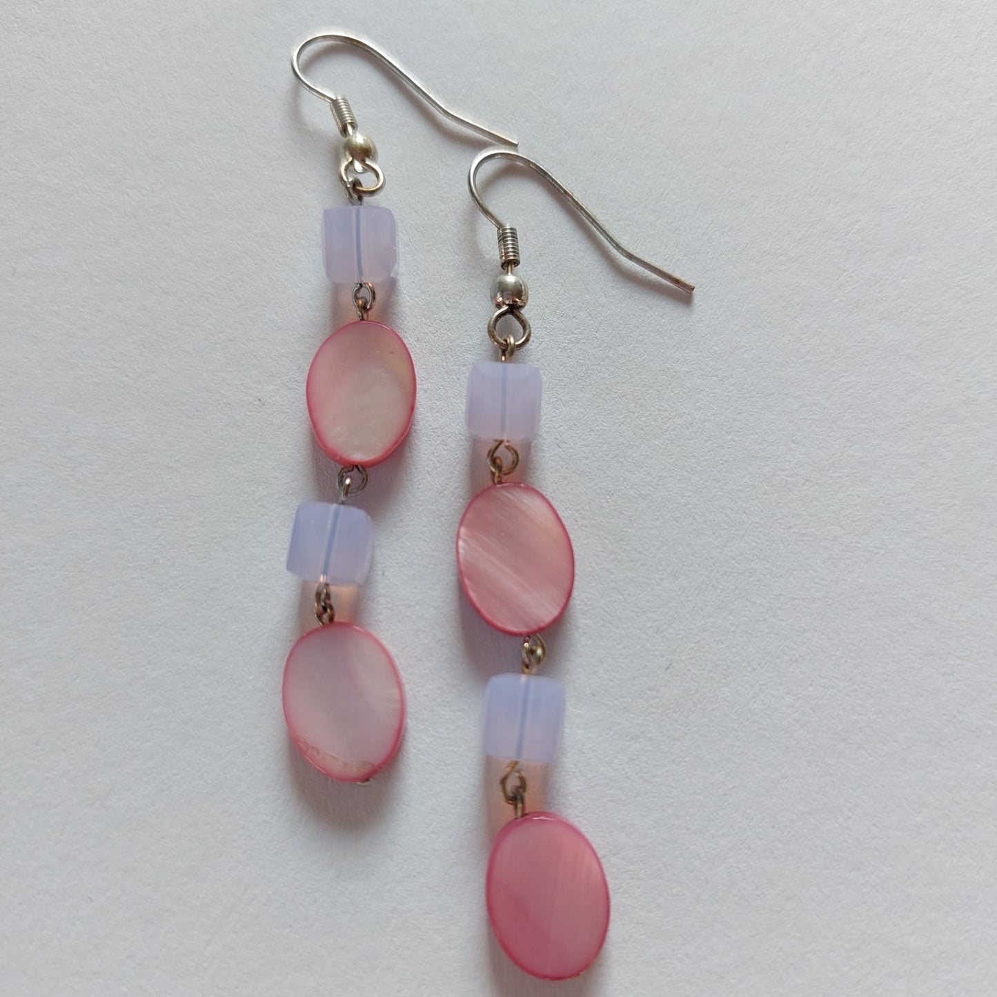 3439 Vintage-Ohrringe mit Swarovski Beads 72mm