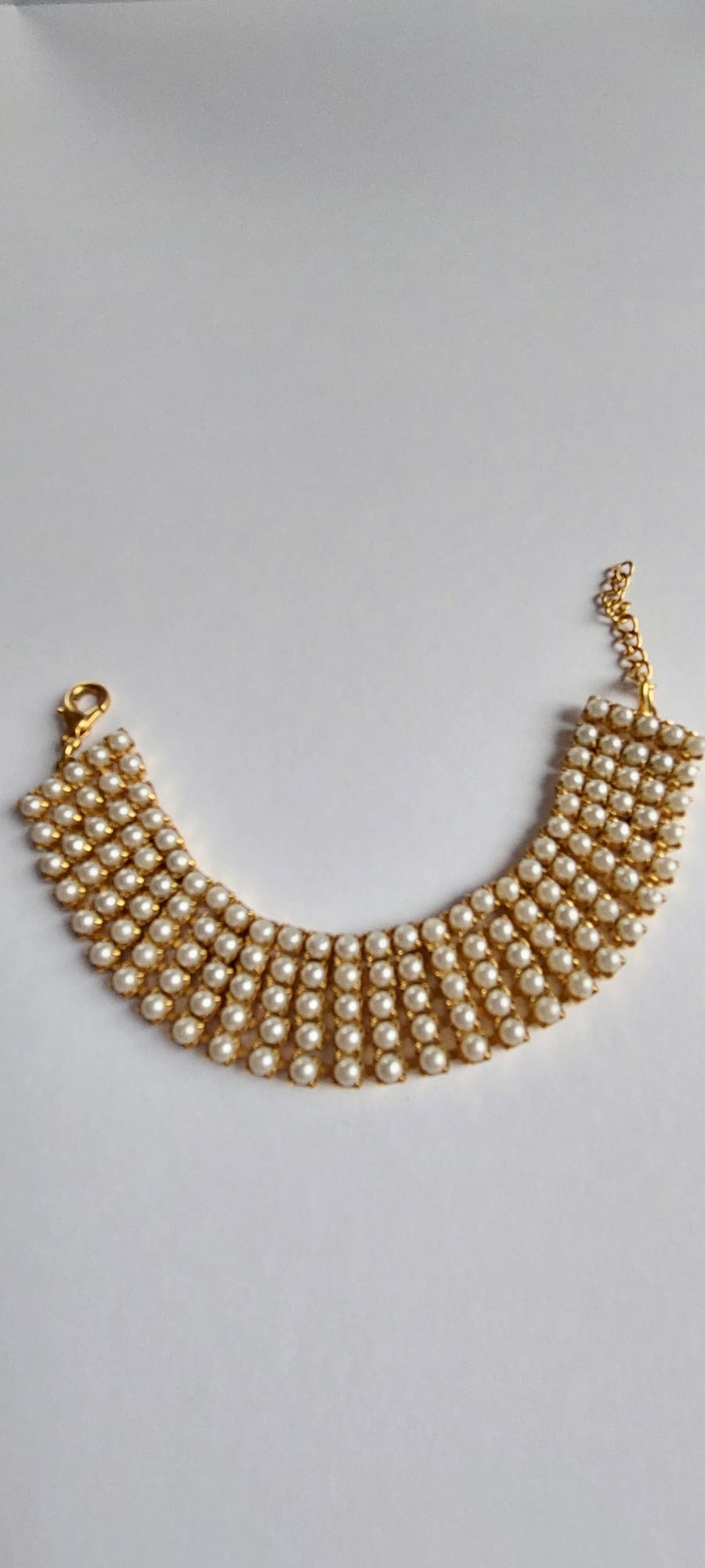 7987 Vintage-Armband mit Swarovski Perlen 16cm