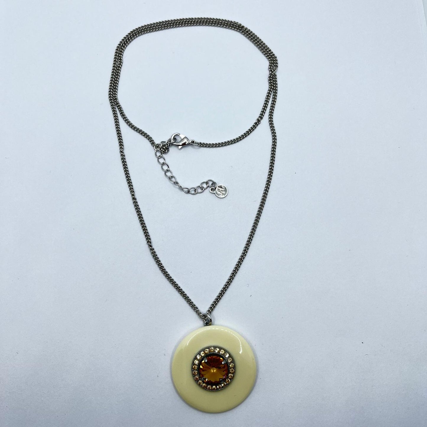 6499 Vintage Swarovski Kristallen Halskette mit karabinerverschluss 67cm