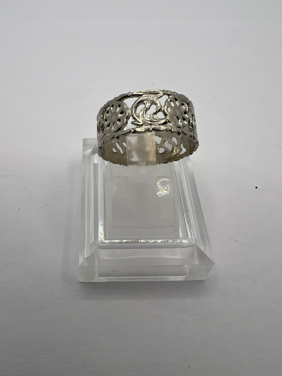 9667 Vintage Rhodium Ring 18mm