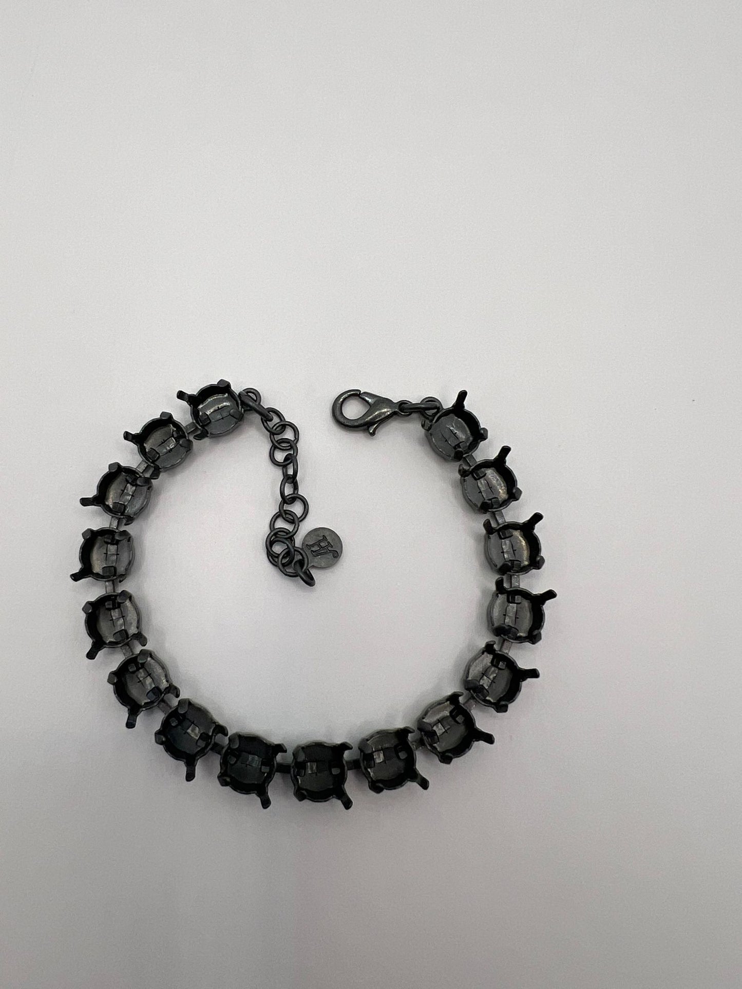 7091 Vintage leerer Armband zum Befüllen mit Swarovski Kristallen 16cm