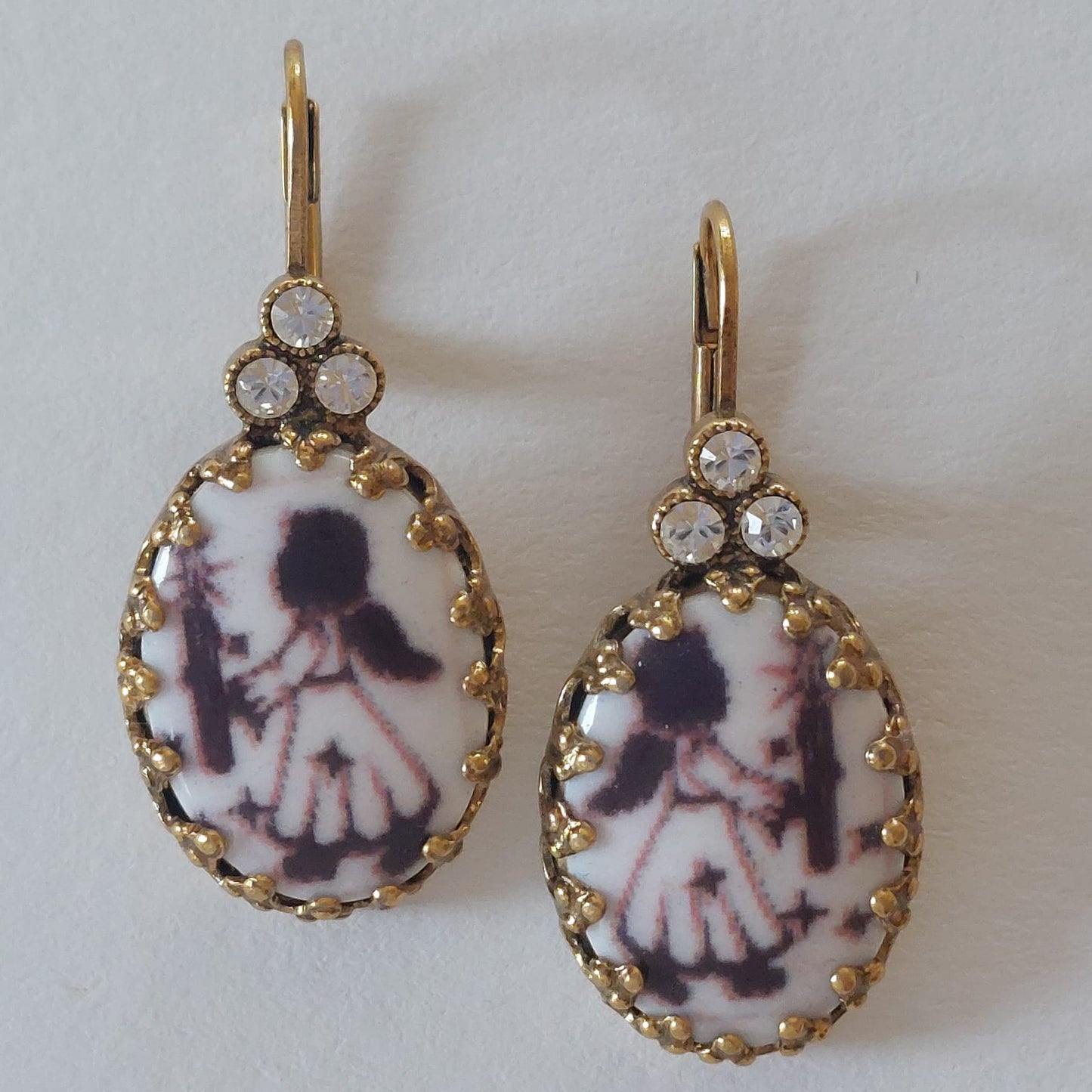 3894 Vintage Earring mit Swarovski & Cabochon