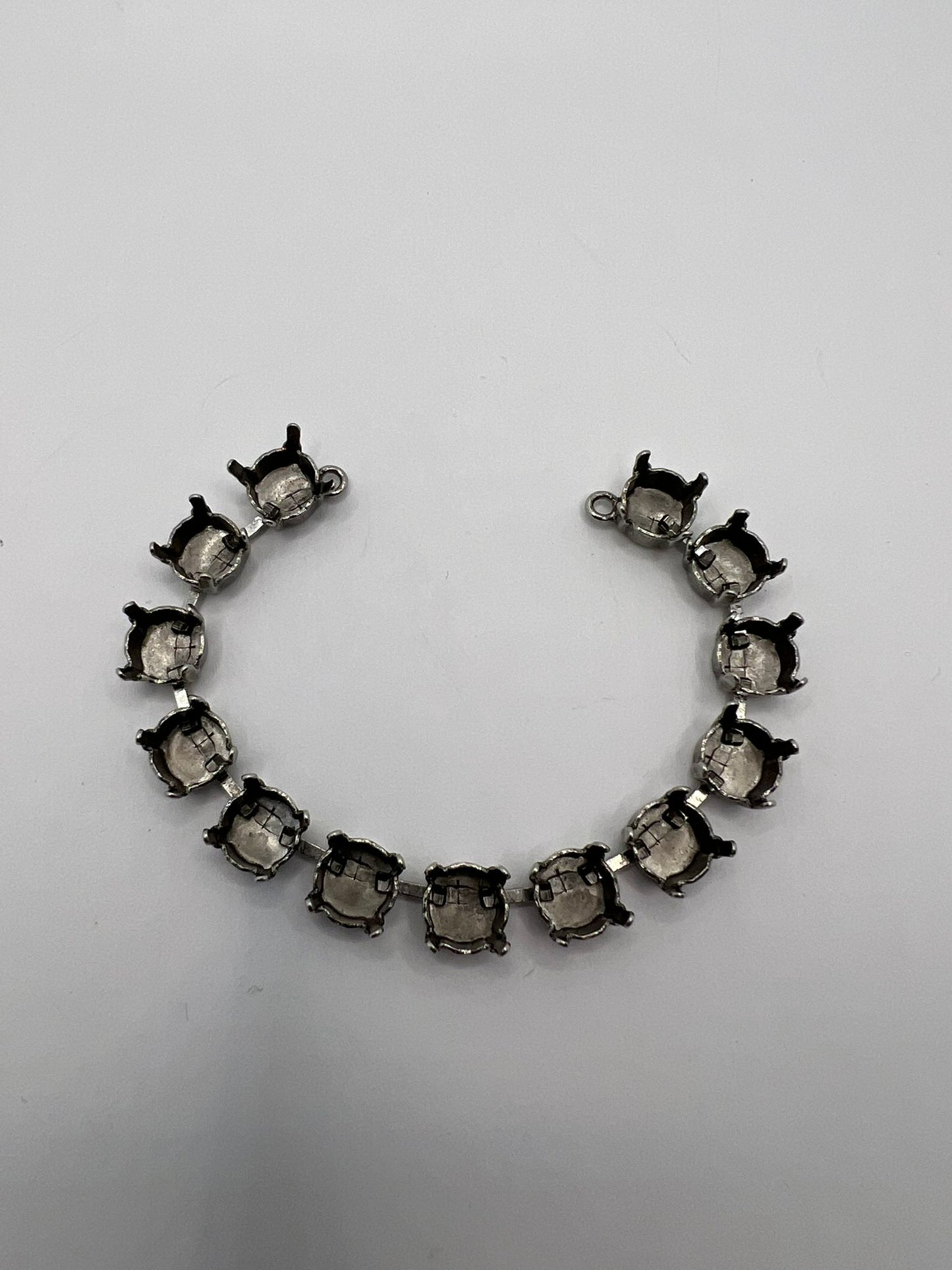 7095 Vintage leerer Armband zum Befüllen mit Swarovski Kristallen 13cm