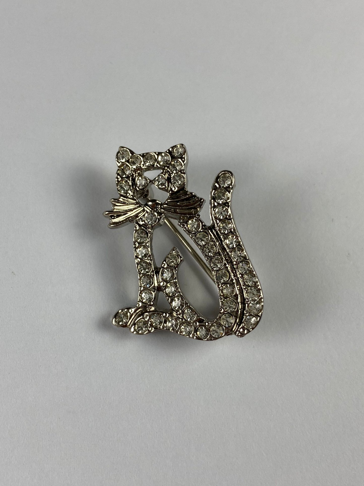 8200 Vintage Katzenbrosche 22,5x28mm