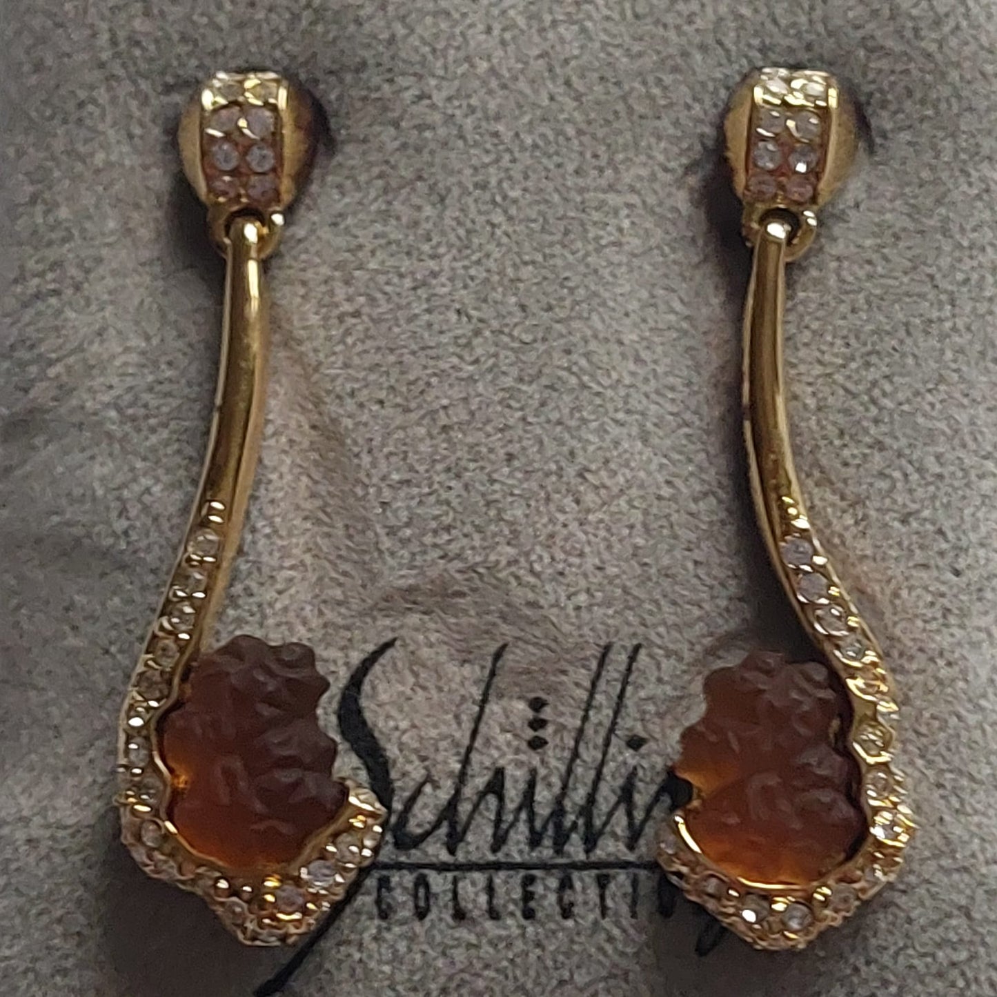 Original Vintage Schilling Austria Ohrringe 40mm