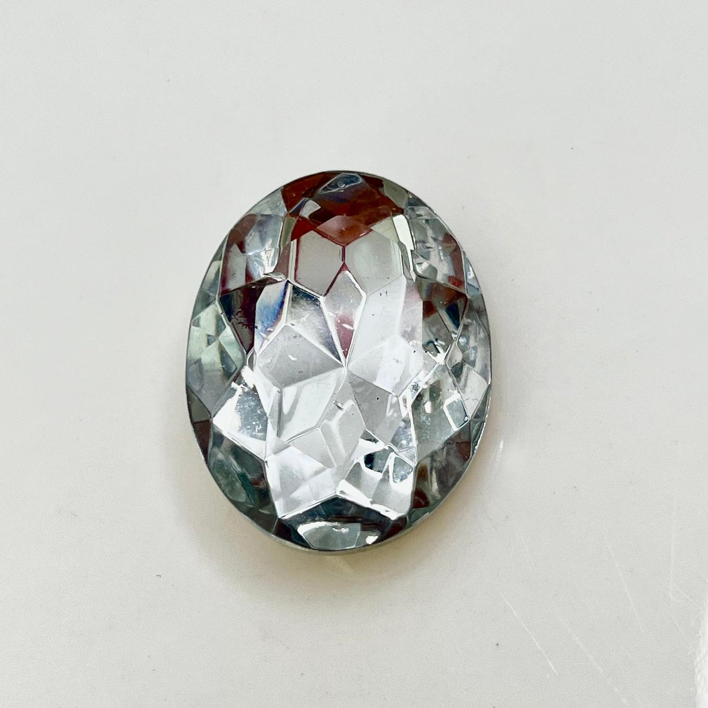 5845 Vintage Kunststoff Crystal Cut Cabochon 12mm