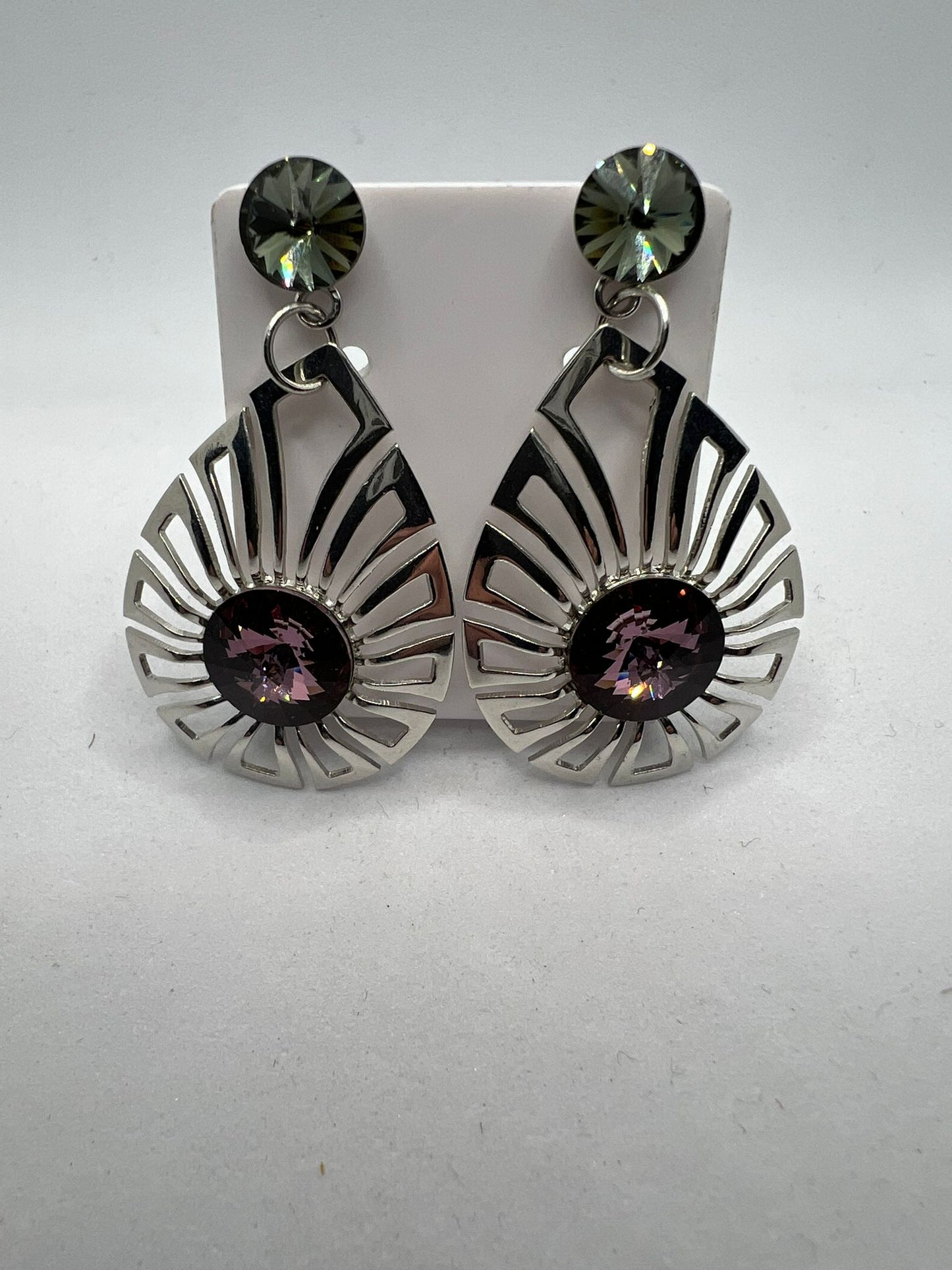 30556 Vintage Swarovski Kristallen Ohrstecker 33mm