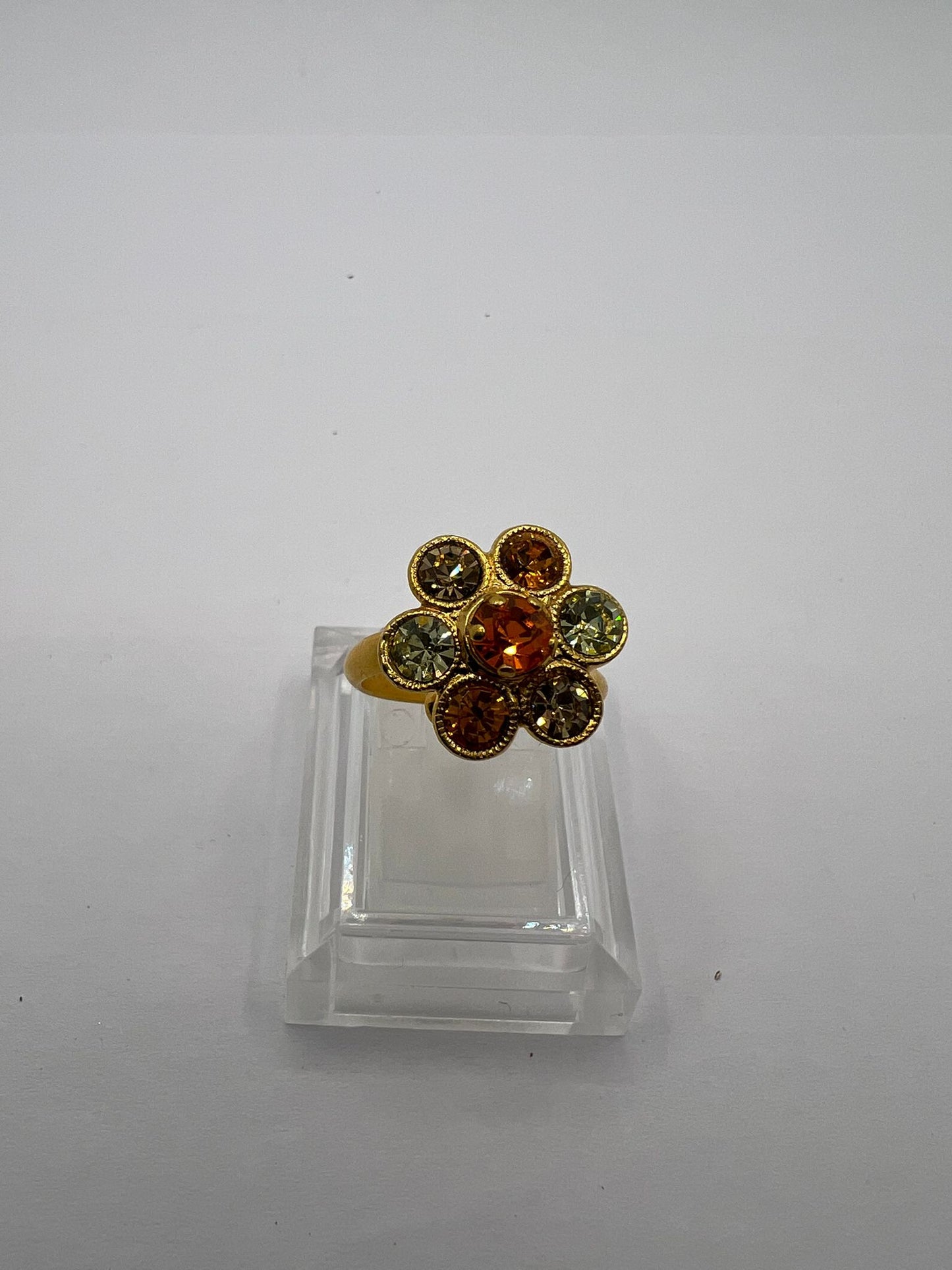 9684 Vintage Swarovski Kristallen Ring 15mm