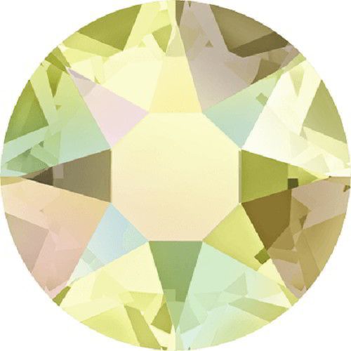 Swarovski® Nail Crystals Flat Rund Jonquil Aurore Boreale SS7