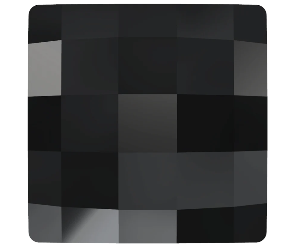 Swarovski® Flatback Chessboard Square Jet 12mm