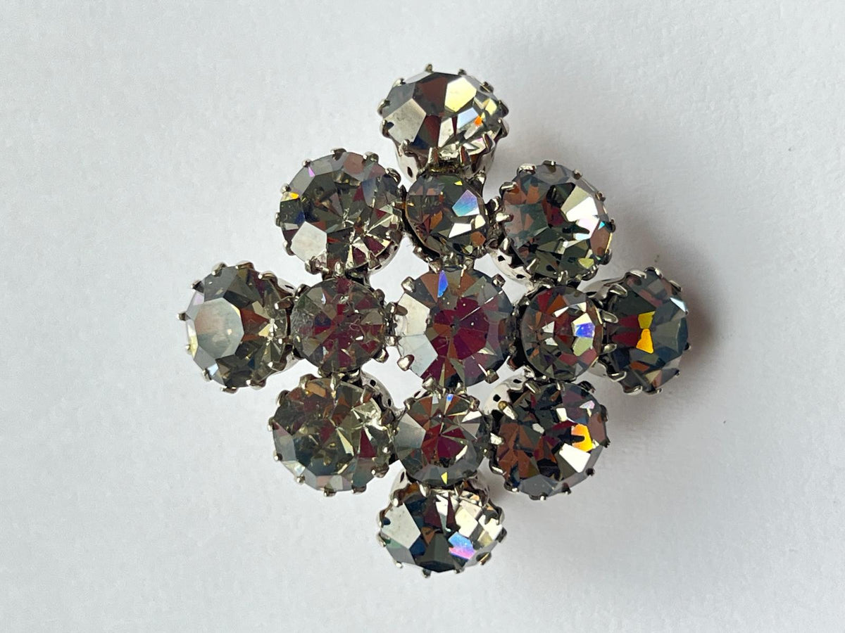 8574 Vintage Swarovski Kristallen Brosche 35mm