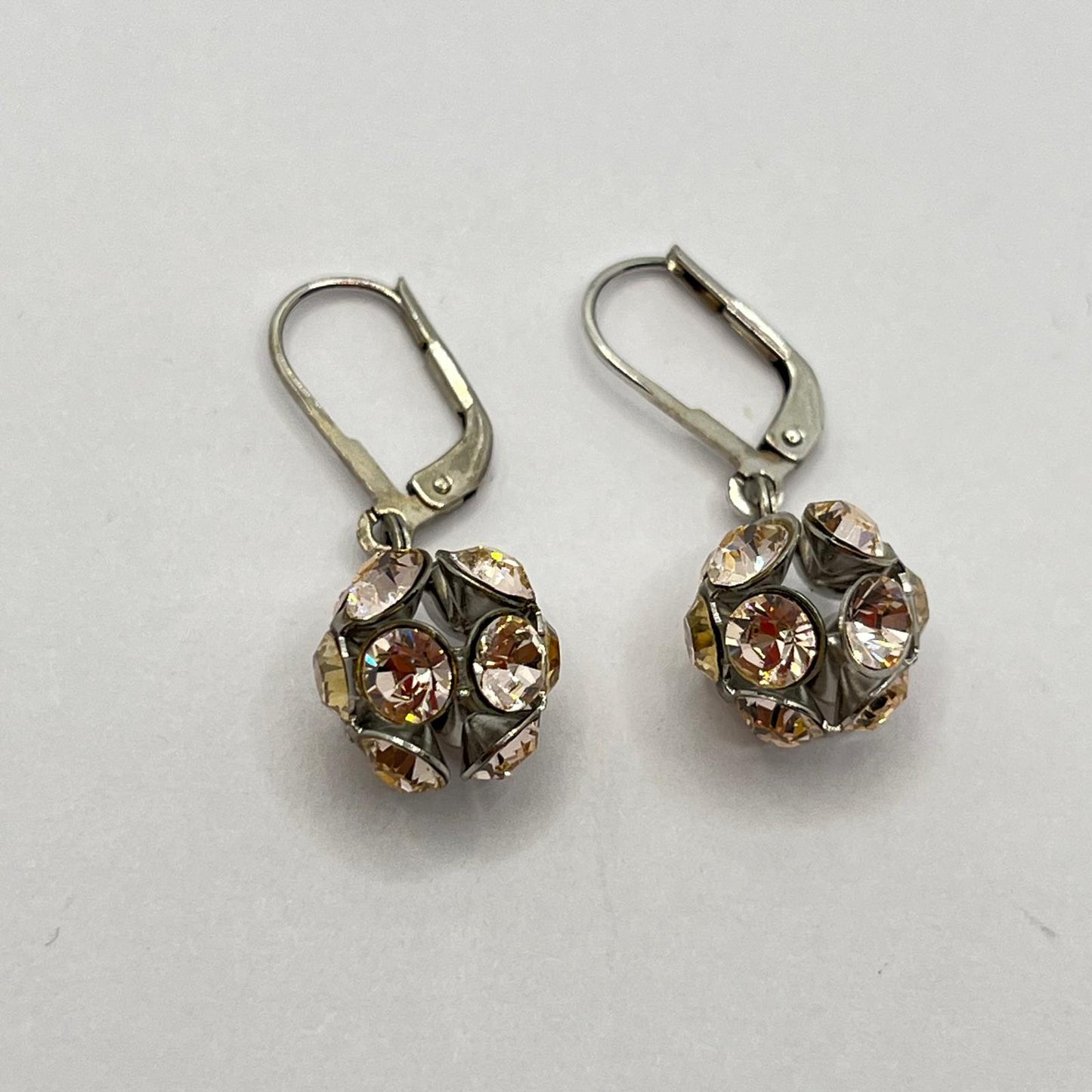 30655 Vintage Swarovski Kristallen Ohrhanger 10mm