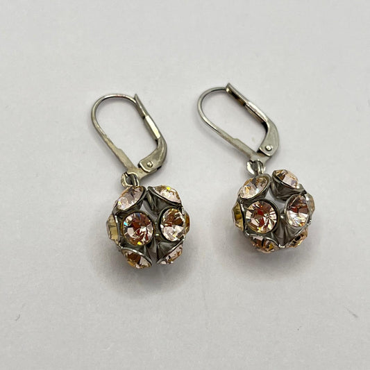 30655 Vintage Swarovski Kristallen Ohrhanger 10mm
