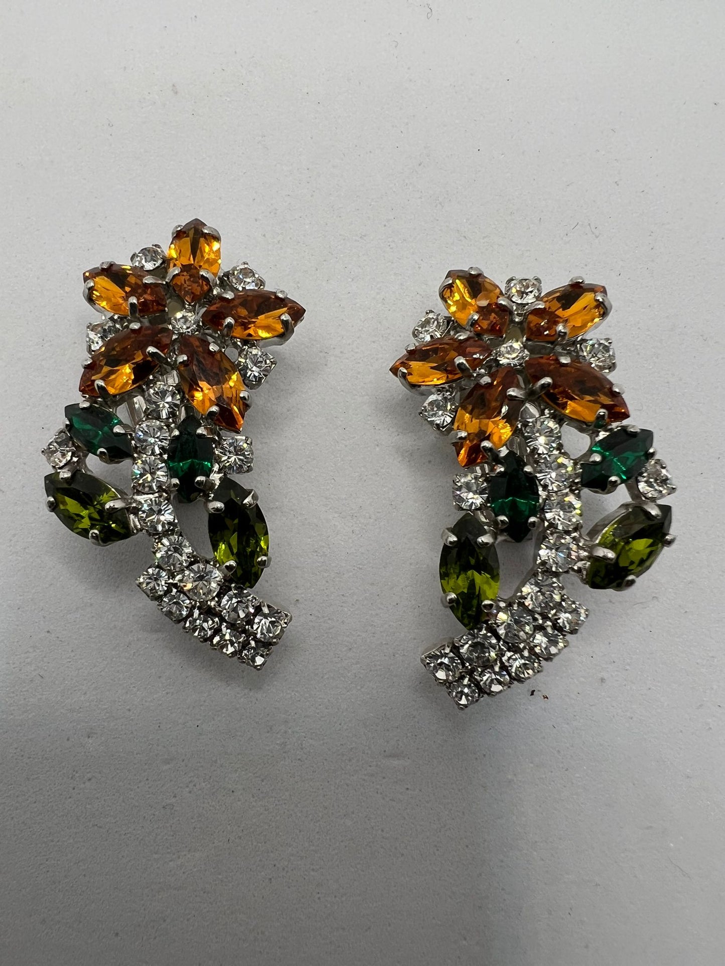 30550 Vintage Swarovski Kristallen Ohrclip 41mm