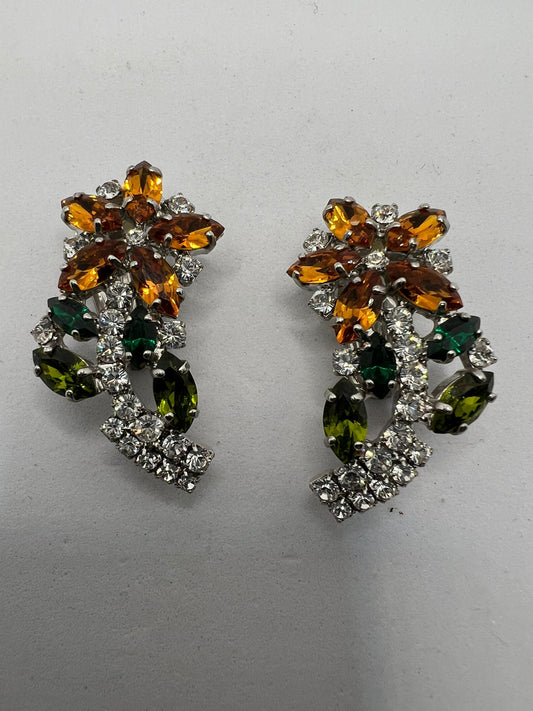30550 Vintage Swarovski Kristallen Ohrclip 41mm
