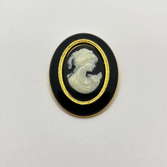 2405 Vintage Kamee Cabochon Schalhalter 38mm