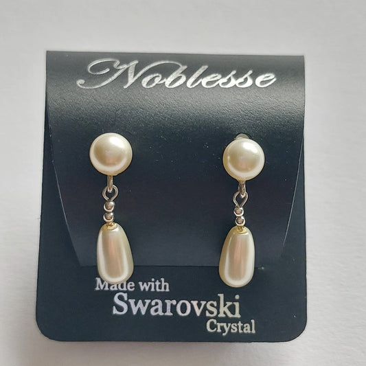 Original Vintage Noblesse Crystal Kollektion Ohrringe 28mm