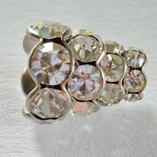 5136 Vintage Perle Zwischenteil Mit Swarovski Kristallen 13x11mm