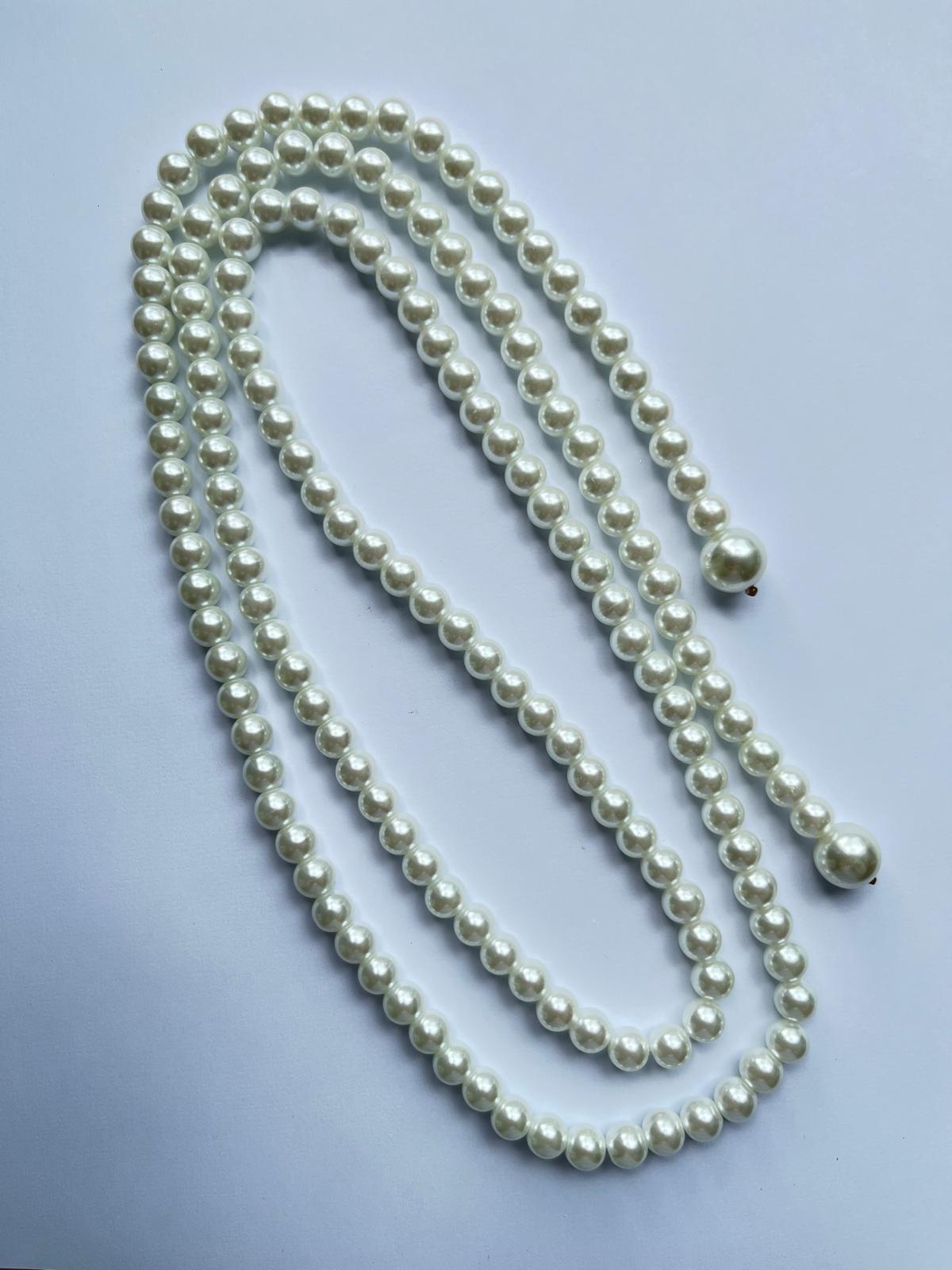 6217 Vintage Swarovski Kristallen Perlenschal-Halskette 120cm