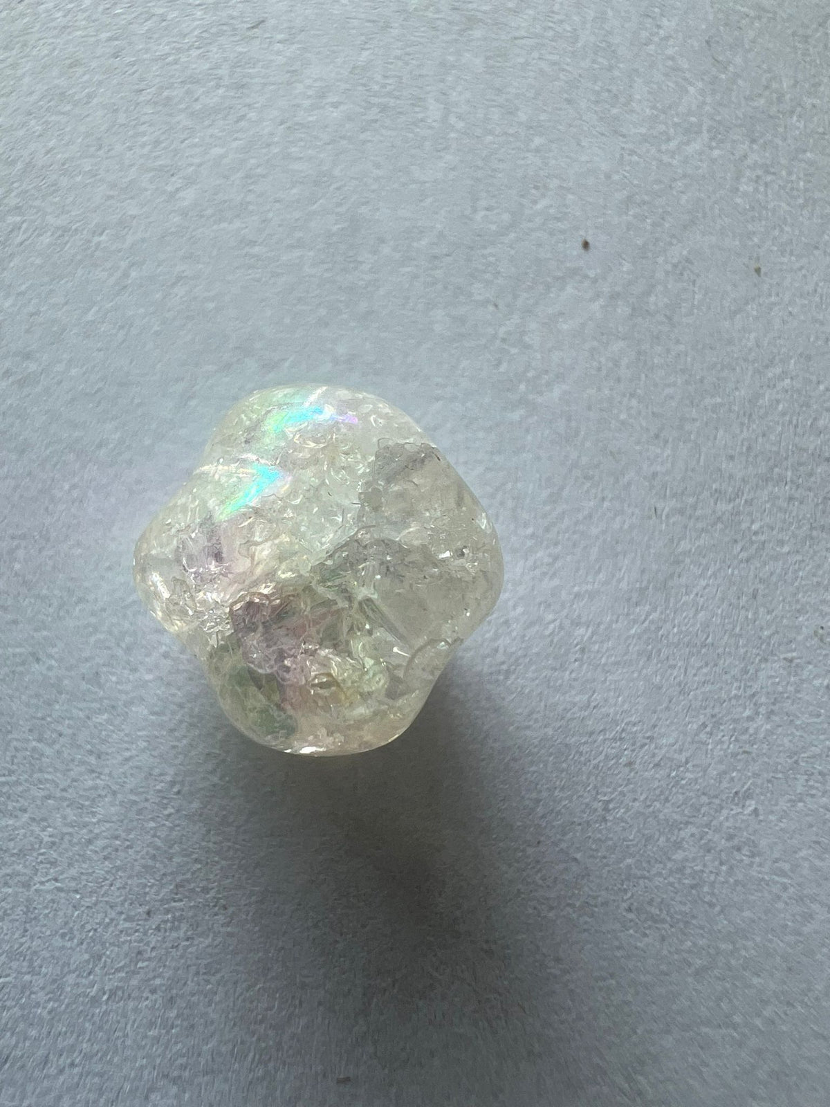 5745 Vintage Acryl Perlen Weiß AB 9mm