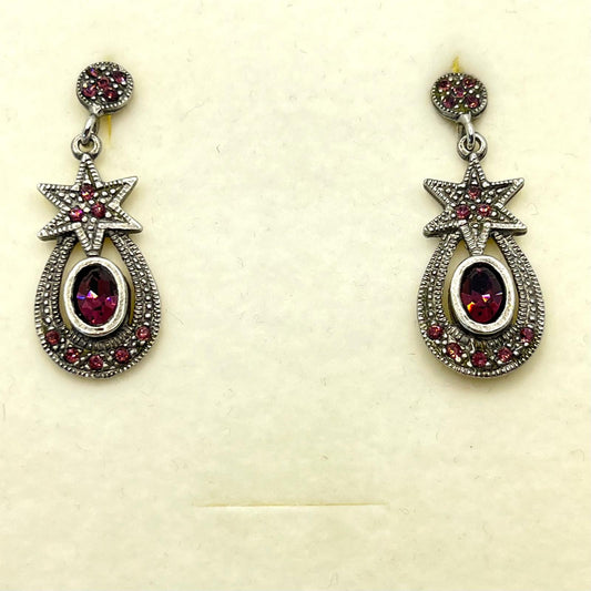30637 Vintage Swarovski Kristallen Ohrhanger 27mm