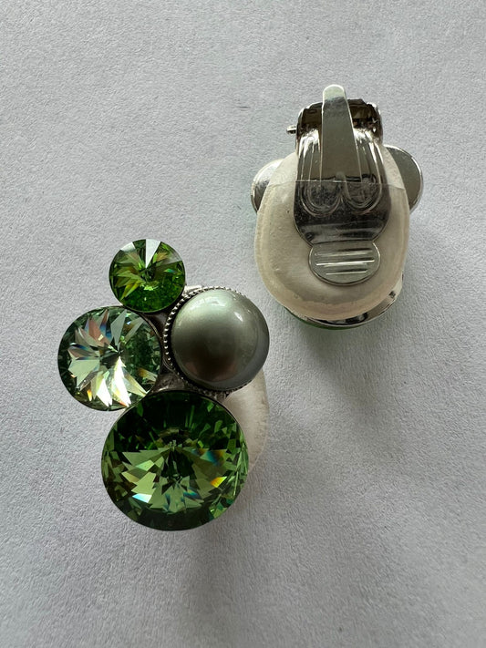 30007 Vintage Swarovski Kristallen Ohrclip 23mm