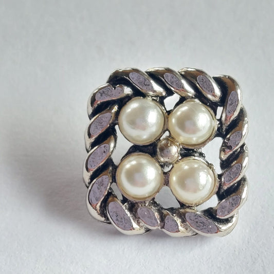 4083 Knopfe mit Swarovski Perlen 13mm