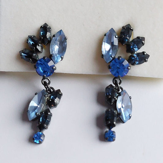 3144 Vintage Swarovski Kristallen Ohrringe 55mm