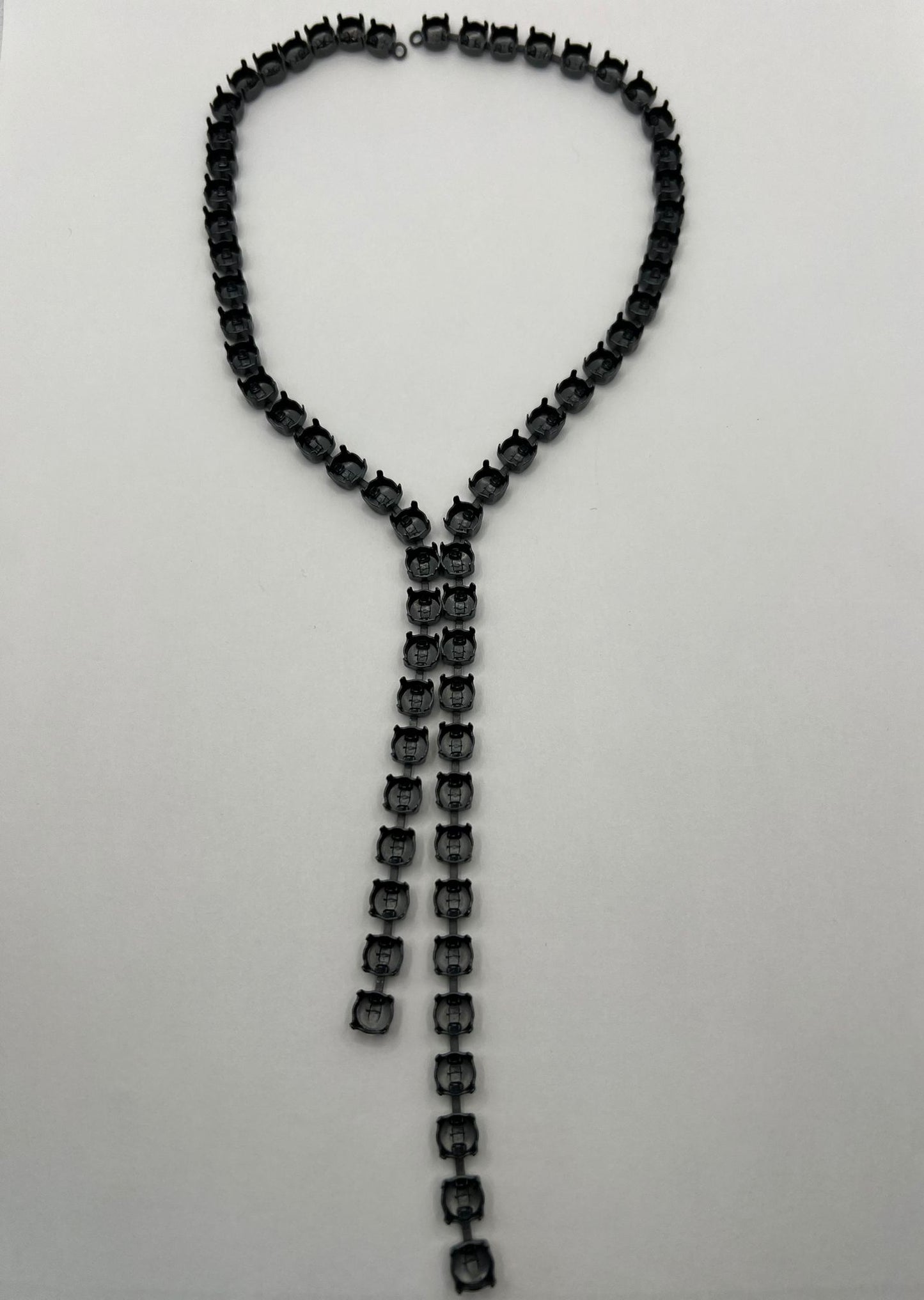 6473 Vintage leerer Halskette zum Befüllen mit Swarovski Kristallen 36cm