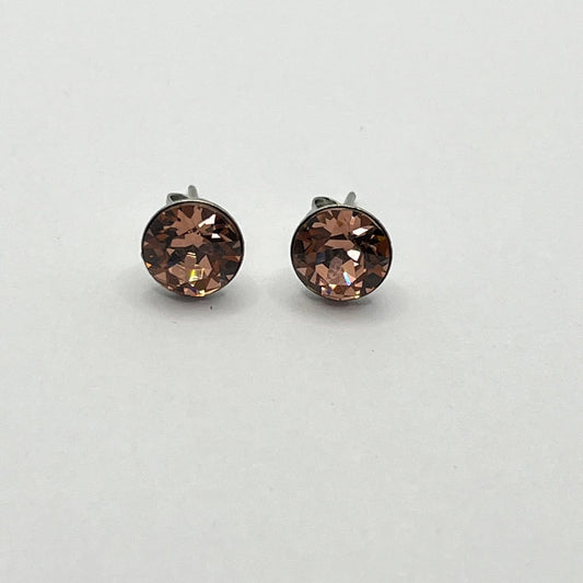 30690 Vintage Swarovski Kristallen Ohrhanger 8mm