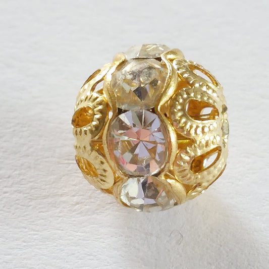 5128 Vintage Perle Zwischenteil Mit Swarovski Kristallen 17mm
