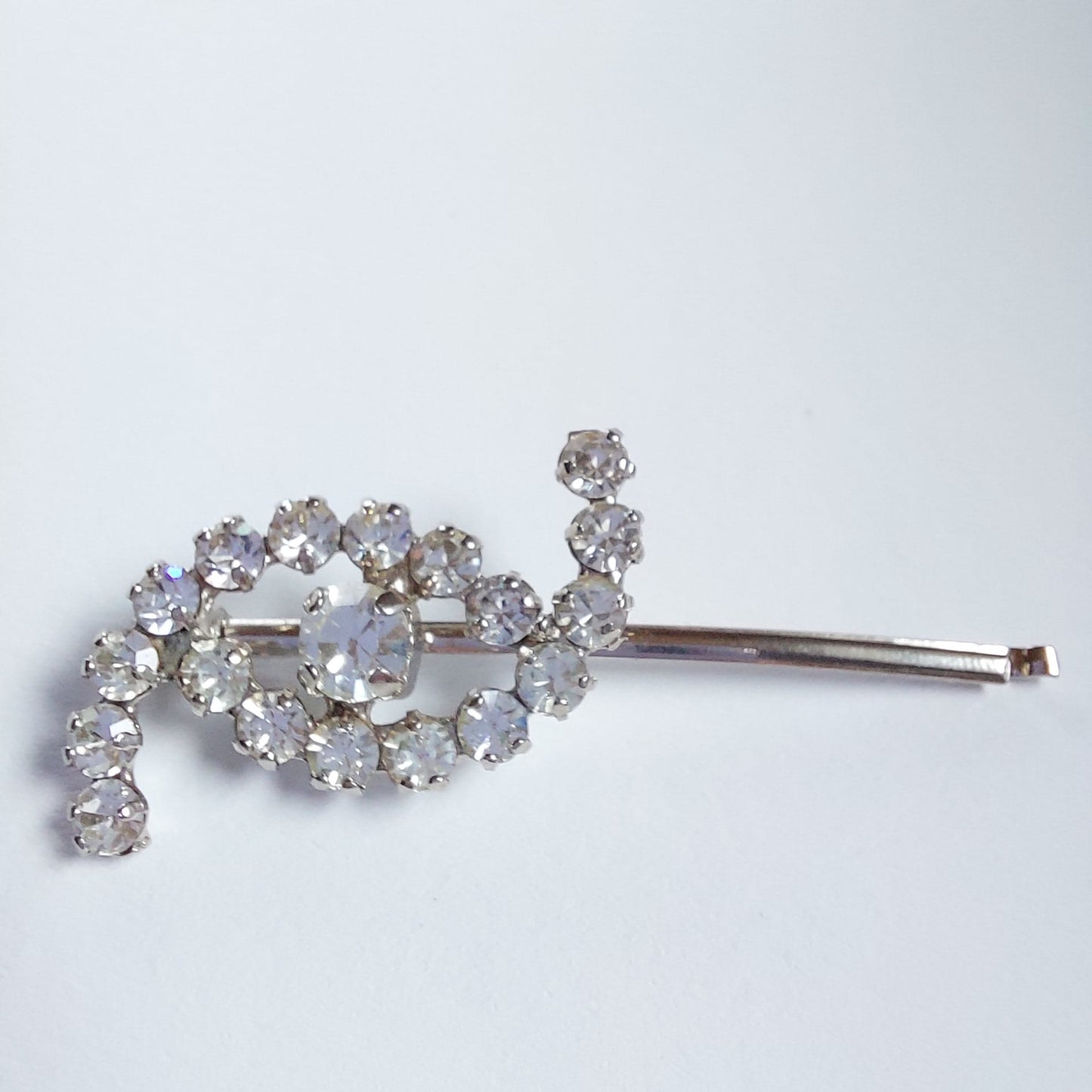 5012 Vintage Haarnadel mit Swarovski Kristallen 48mm
