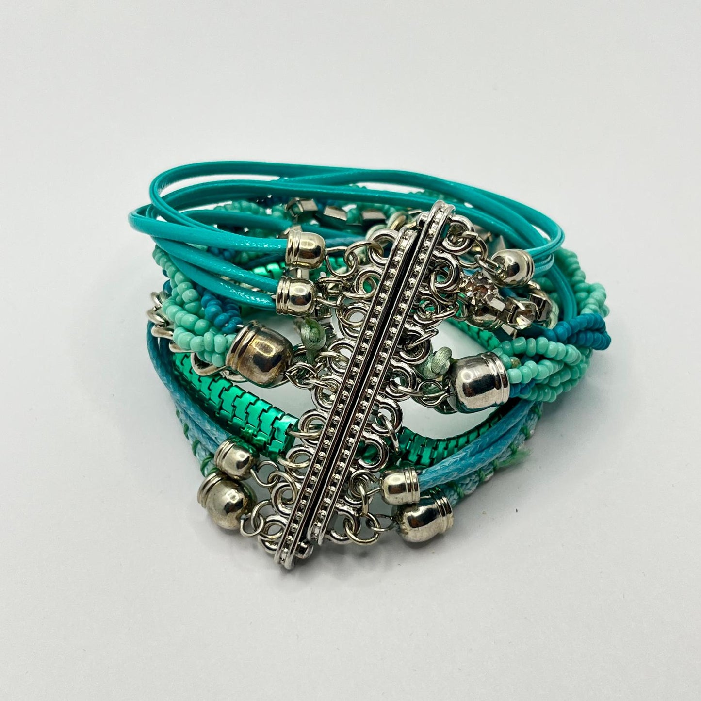 7050 Vintage Swarovski Kristallen Mehrlagiges Armband 20cm