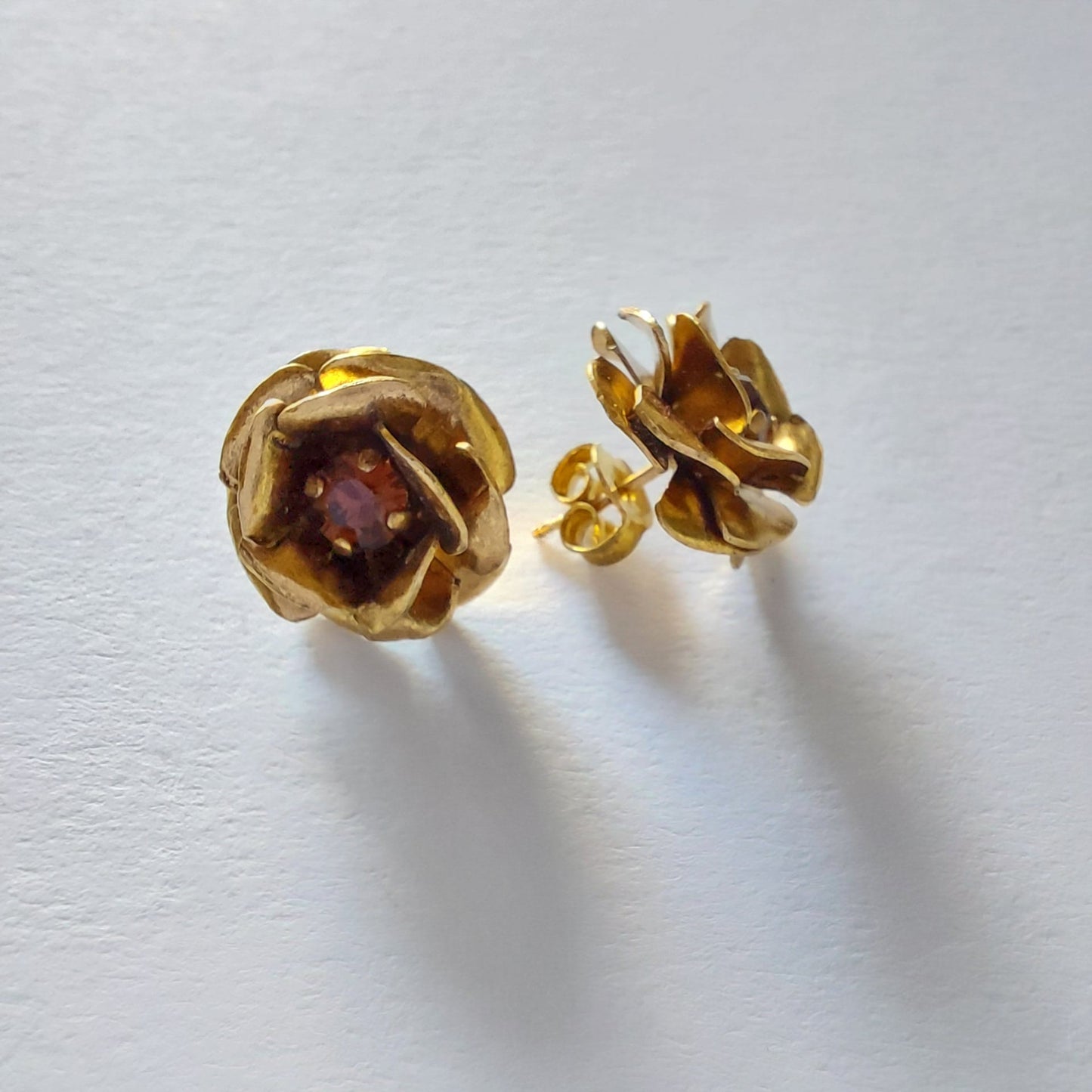 3329 Vintage-Ohrringe mit Swarovski Kristallen 14mm