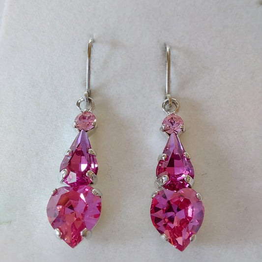 3814 Vintage Earring mit Swarovski Crystals