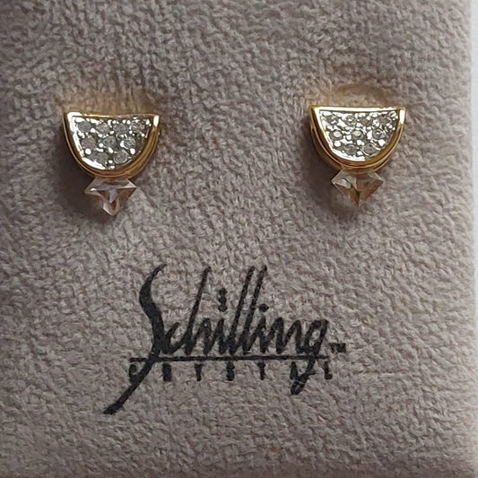 Original Vintage Schilling Austria Ohrringe 10mm