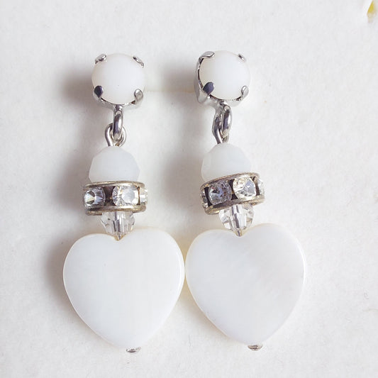 3524 Vintage-Ohrringe mit Swarovski Kristallen 35mm